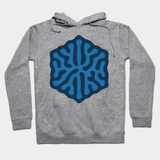 Reaction-Diffusion Hexagon (Blue) Hoodie